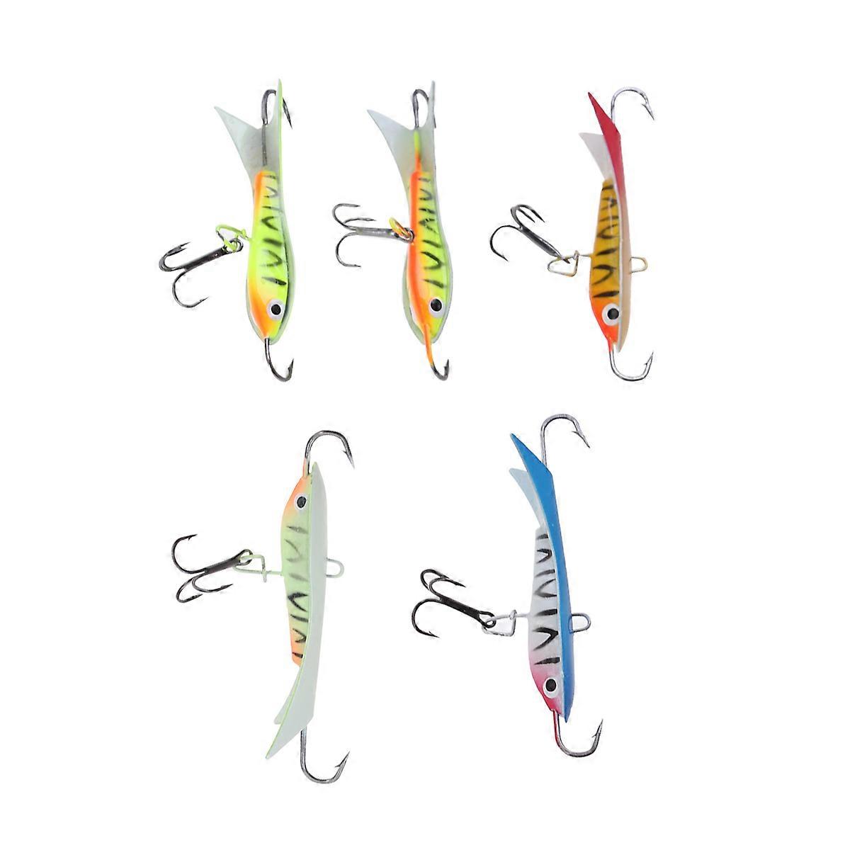 Artificial Sea Fishing Lures Fishing Bait High-strength Hooks Metal Material Weekend Leisure 5Pcs