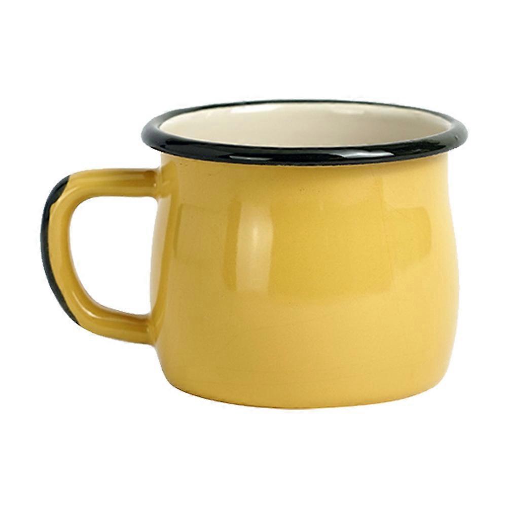 Retro Style Enamel Cup Mug Brewing Coffee Household Item Office Use 10X8X8CM 1Set