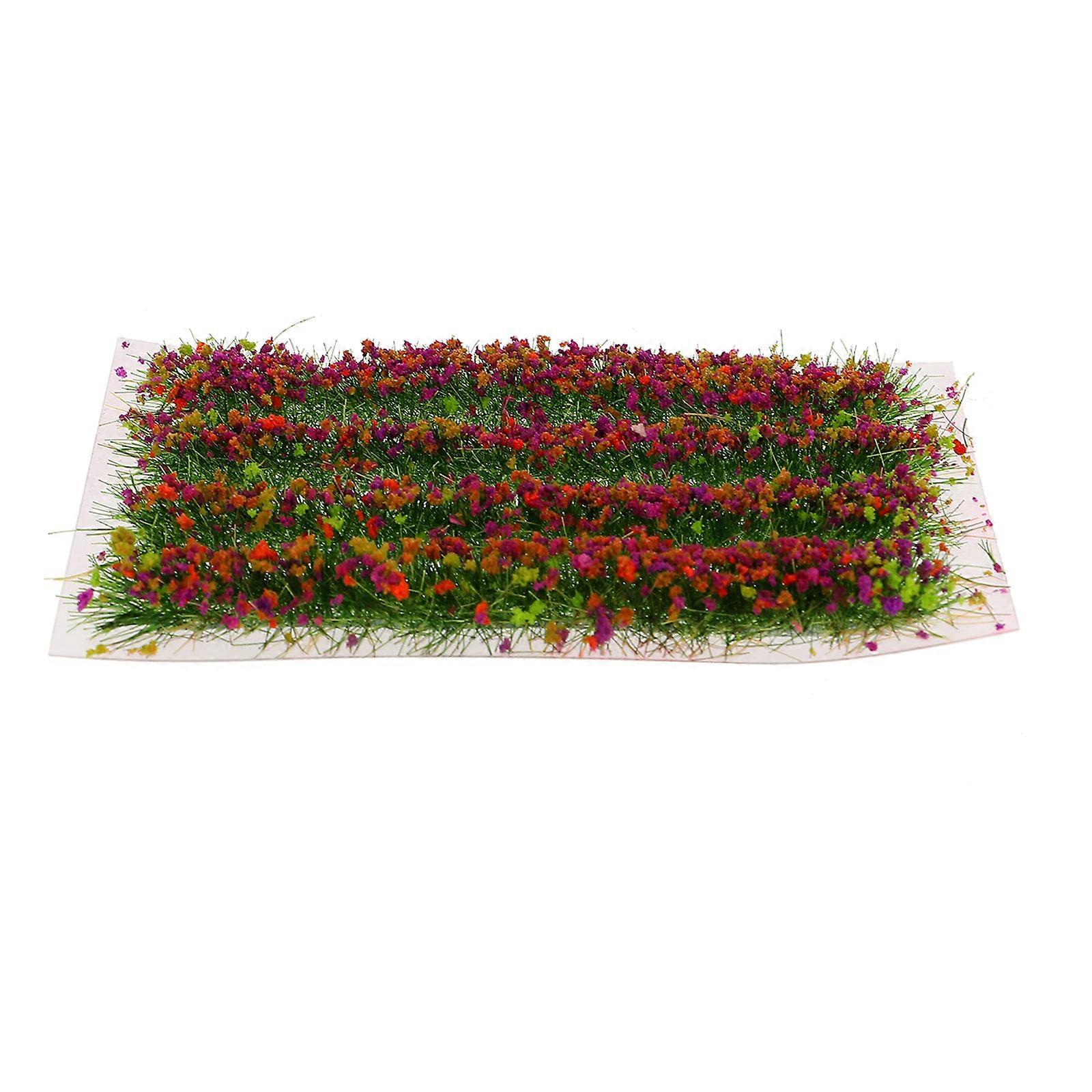 Artificial Flower Model Mini Flower Cluster Purple 10X6CM Resin Decorative Model Train Railway 1Set