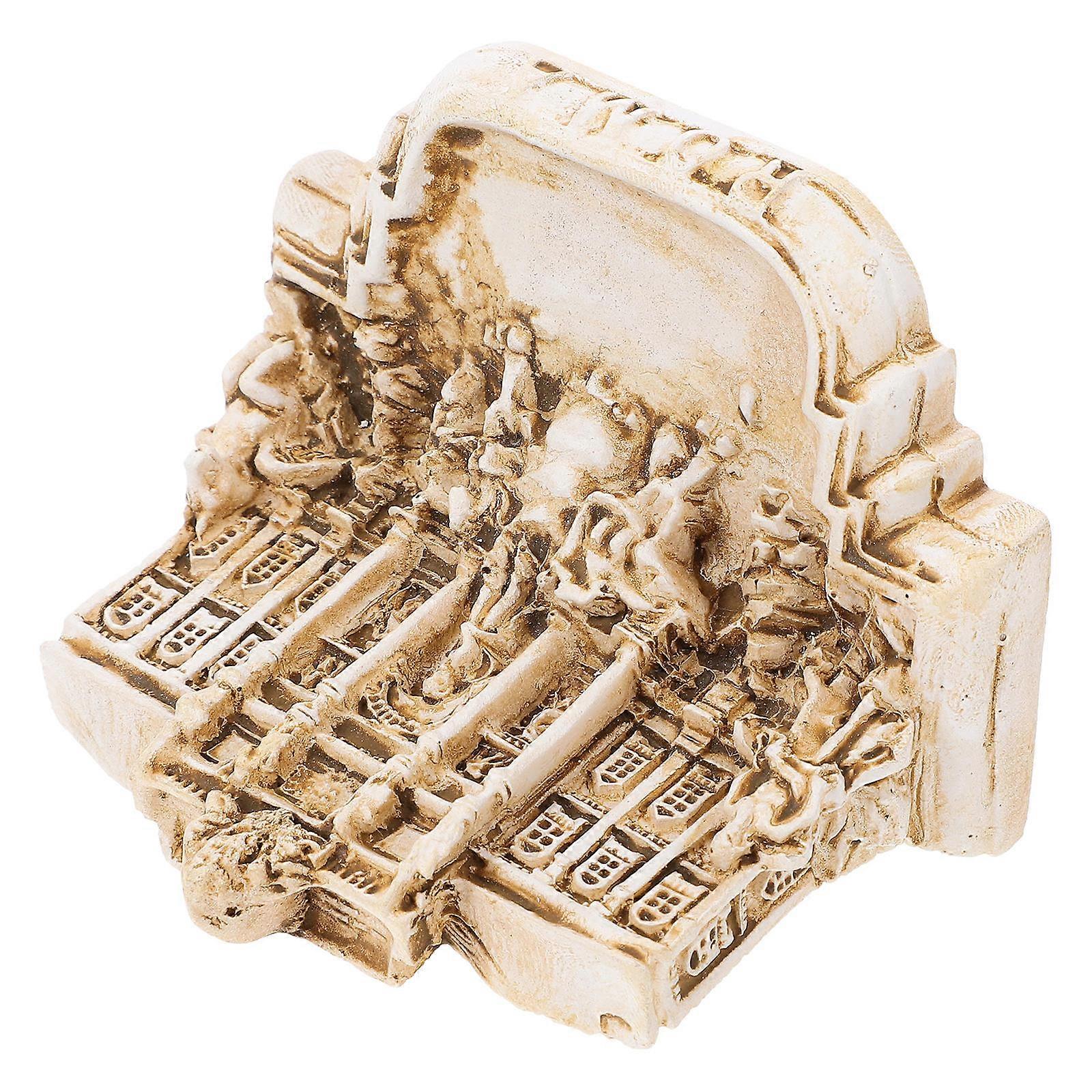 Miniature Roman Building Sculpture Trevi Fountain Church Model Resin Material Home Decoration present Item 1Set