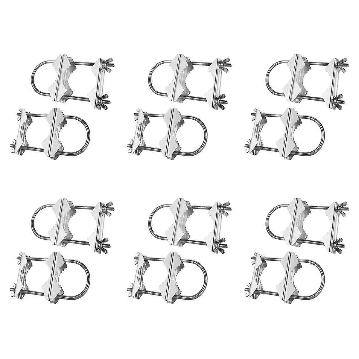Double Antenna Mast Clamp V Jaw Block with U Bolts for TV,CB,Ham