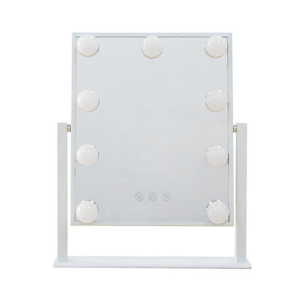 Led Make Up Mirror Desktop Makeup Assistance High Reflectivity Metal Square 1Pack