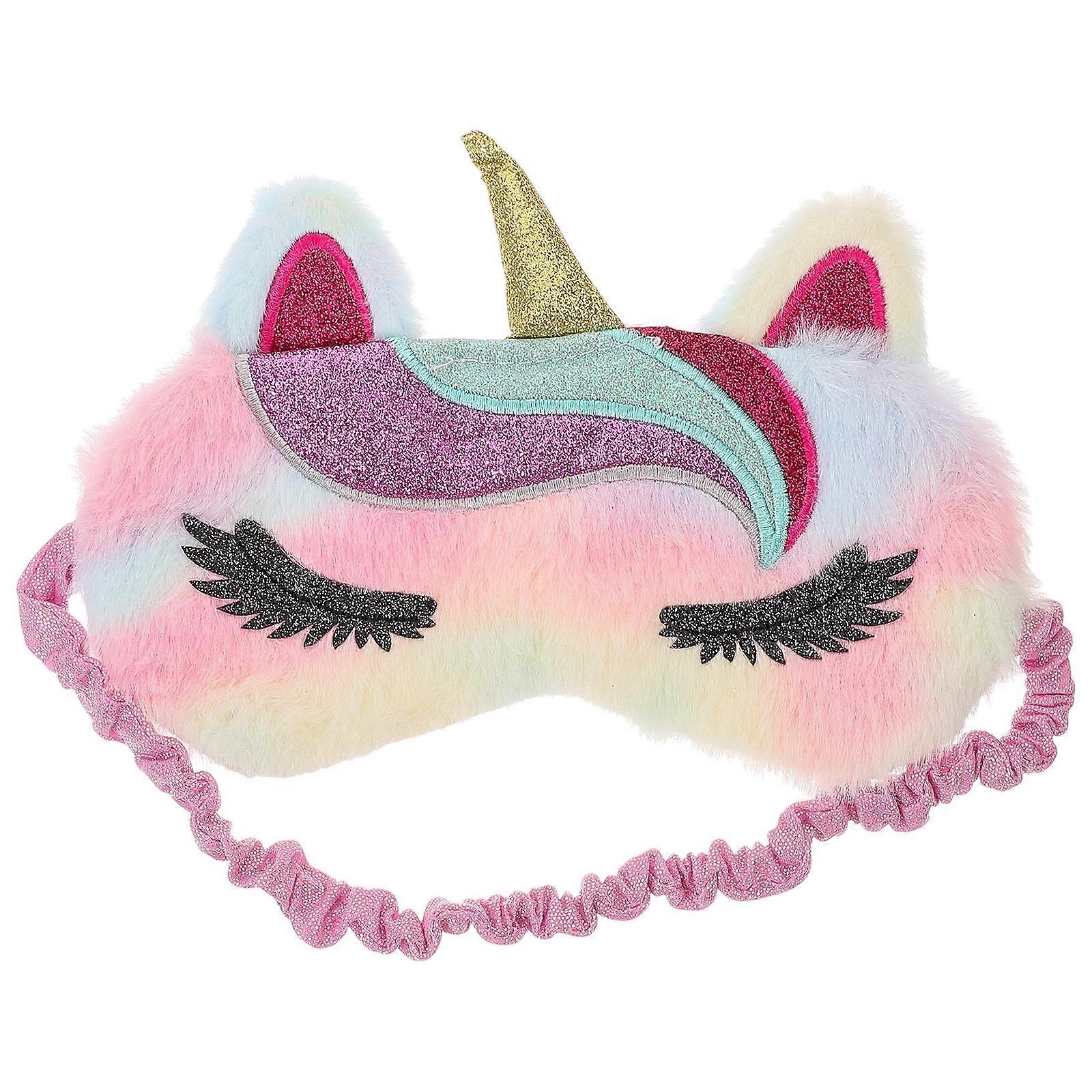 Padded Sleep Mask Portable Sleep Mask Soft Eye Mask For Sleeping Unicorn Shape 19 00X14 00X1 00CM 1Pack
