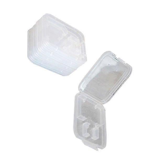 5pcs Plastic Memory Case Holder for / Kingston / Transcend / SD Micro SD T-Flash (Transparent)