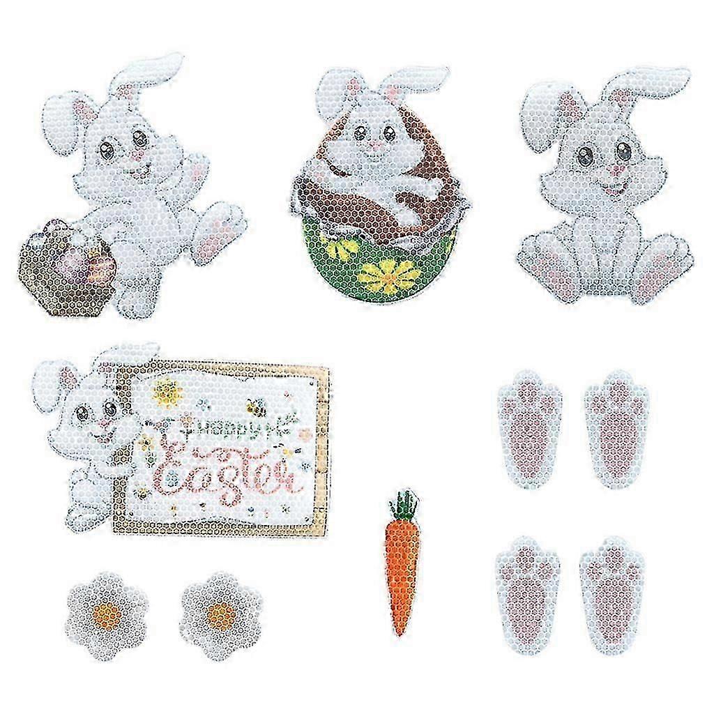 1 Set Easter Bunny Reflective Magnet Car Decorations Easter Eggs Carrots Sticker