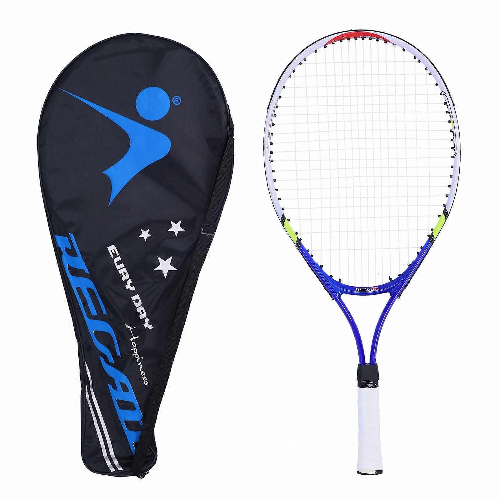 Regail Teens Tennis Racket, Aluminum Alloy Frame, Kids Tennis Racket Set for Training, Blue
