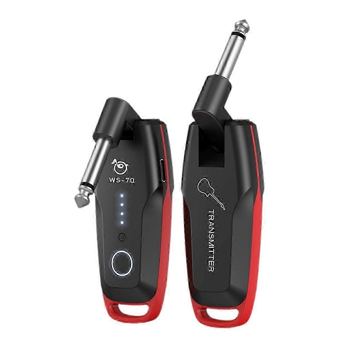 WS-70 UHF Ricevitore Trasmettitore Wireless Per Chitarra Ricaricabile Multi Canali Sistema Per Chitarra Wireless Mu 2025