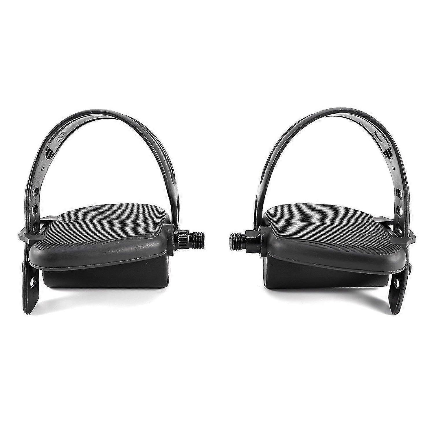 Pedal Pair Set Suitable for Recumbent and Upright Stationary Exercise Bike with 9/16 Spindle Size
