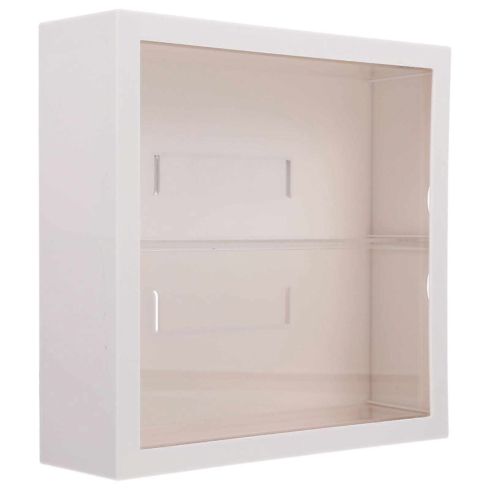 Action Figure Stands Garage Kits Container Model Storage Square Shape White Color Abrasion Resistant 24.5X24.5X8CM 1Set