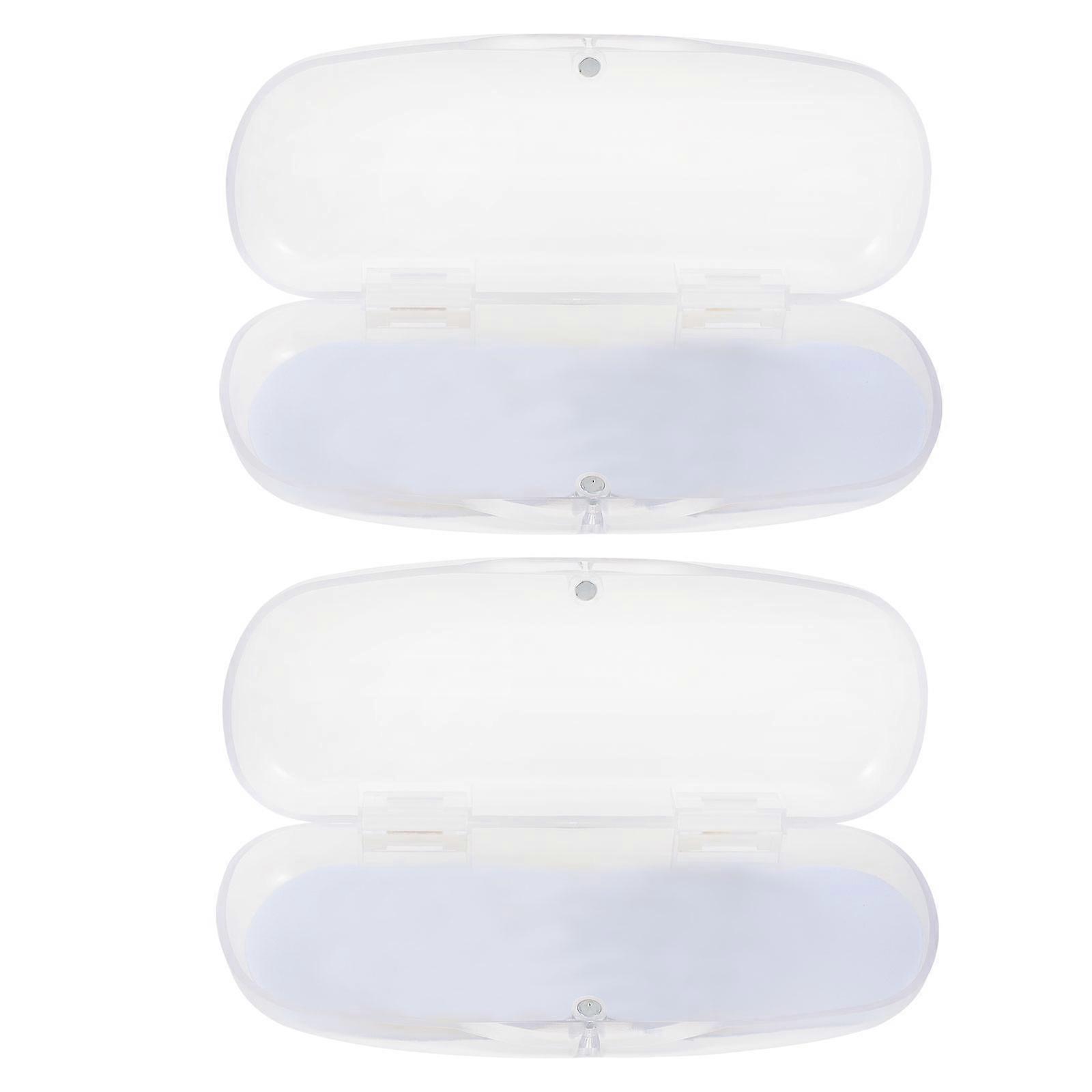 Travel Glasses Case Eyeglasses Organizer Storage Work Transparent 2Pcs