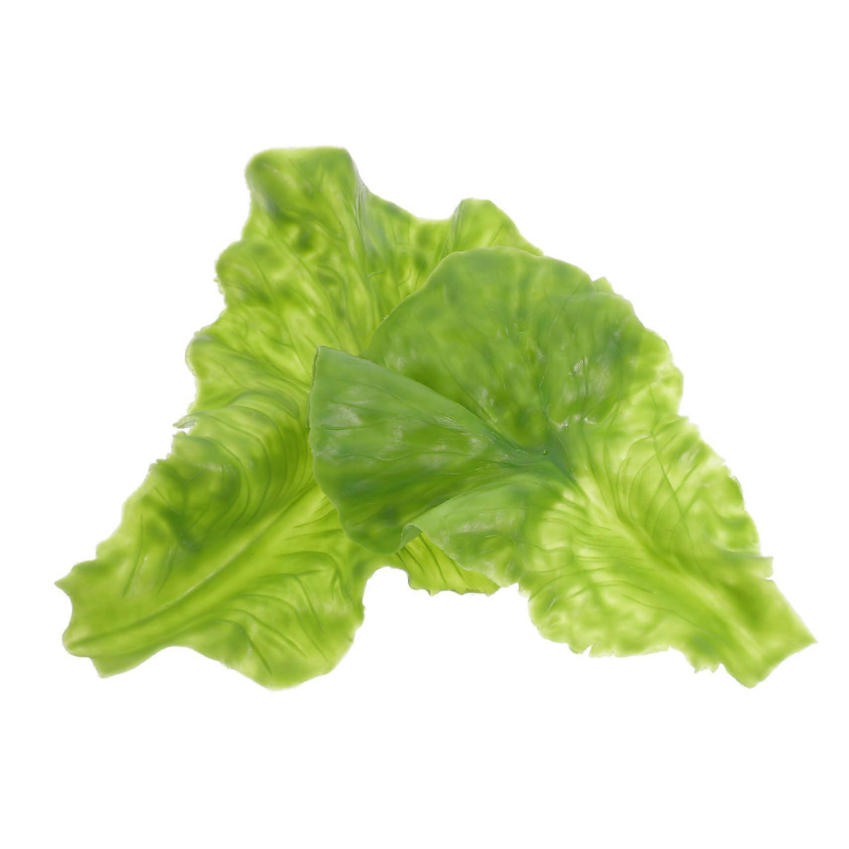 Pack of 2 Artificial Salad Fake Realistic Vegetables Photo Props Green PVC