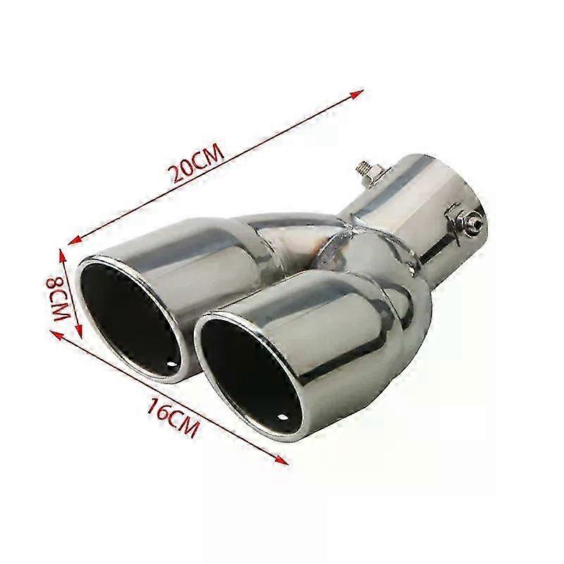 Universal Dual Outlet Tailpipe Muffler for Car Modification Thickened Version Decorative Exhaust Pipe