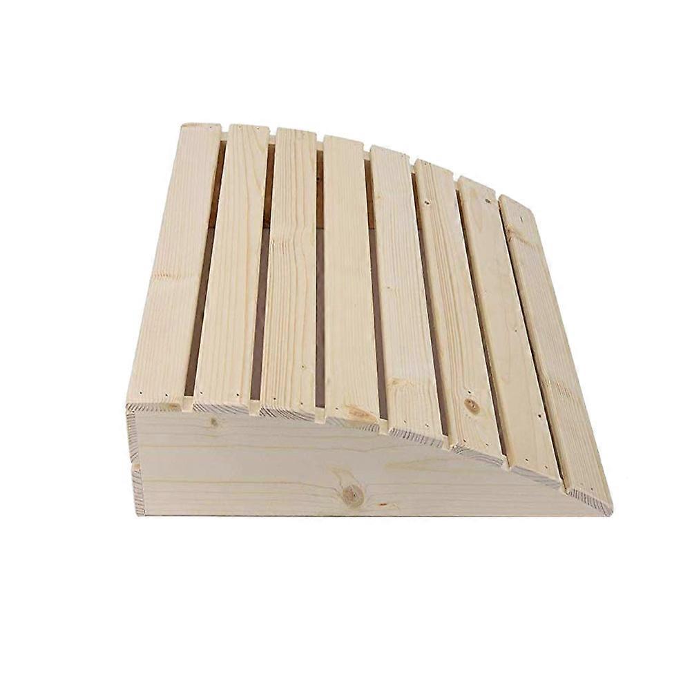 Curved Wooden Headrest Pillow for Sauna and Steam Room Use – Durable Neck Support Cushion for Home and Professional Spas