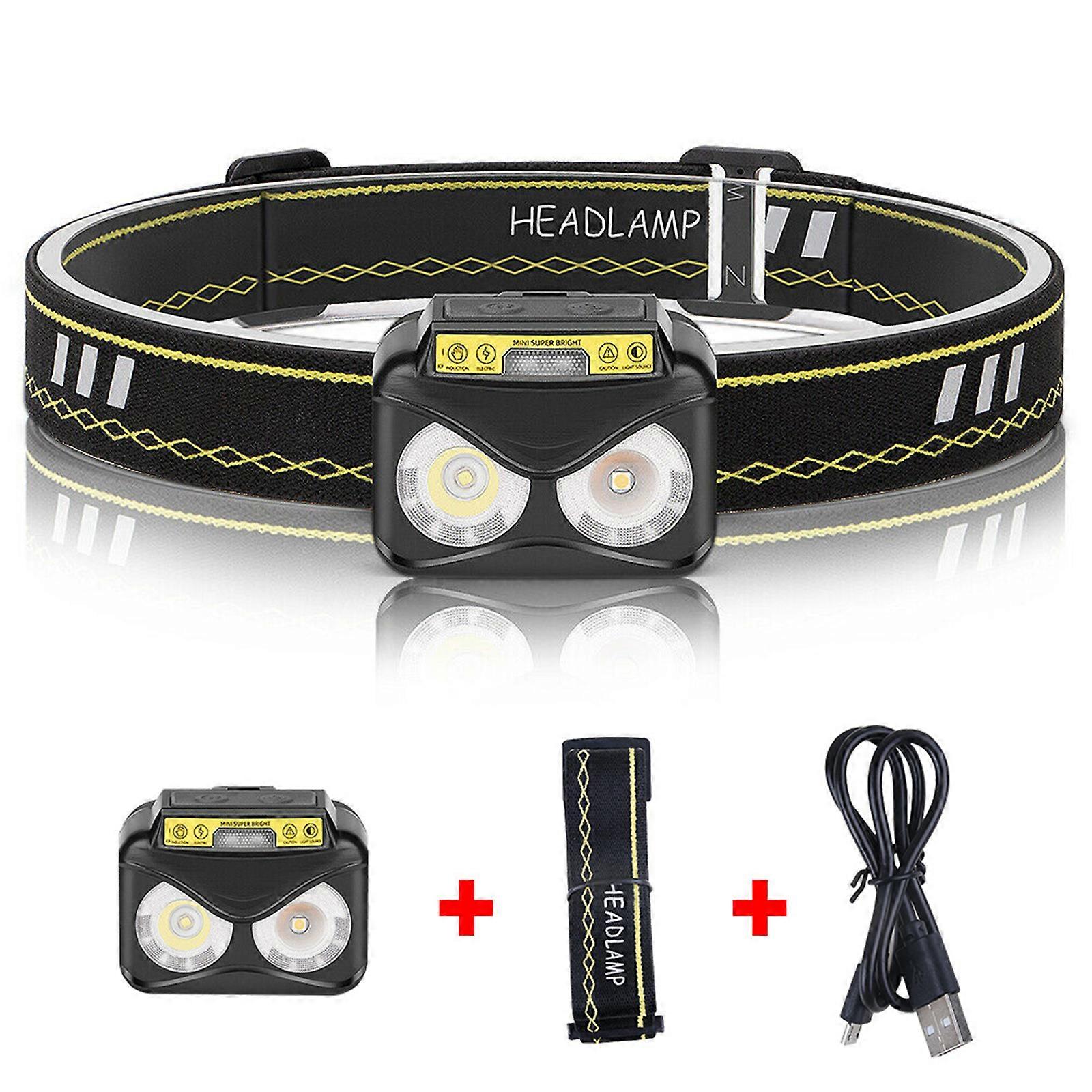 Advanced Headlamp Featuring Multi Mode Lighting For Customized Use, Super Bright White Light And Red Light Modes, Wave Sensor On/Off Mode For Easy