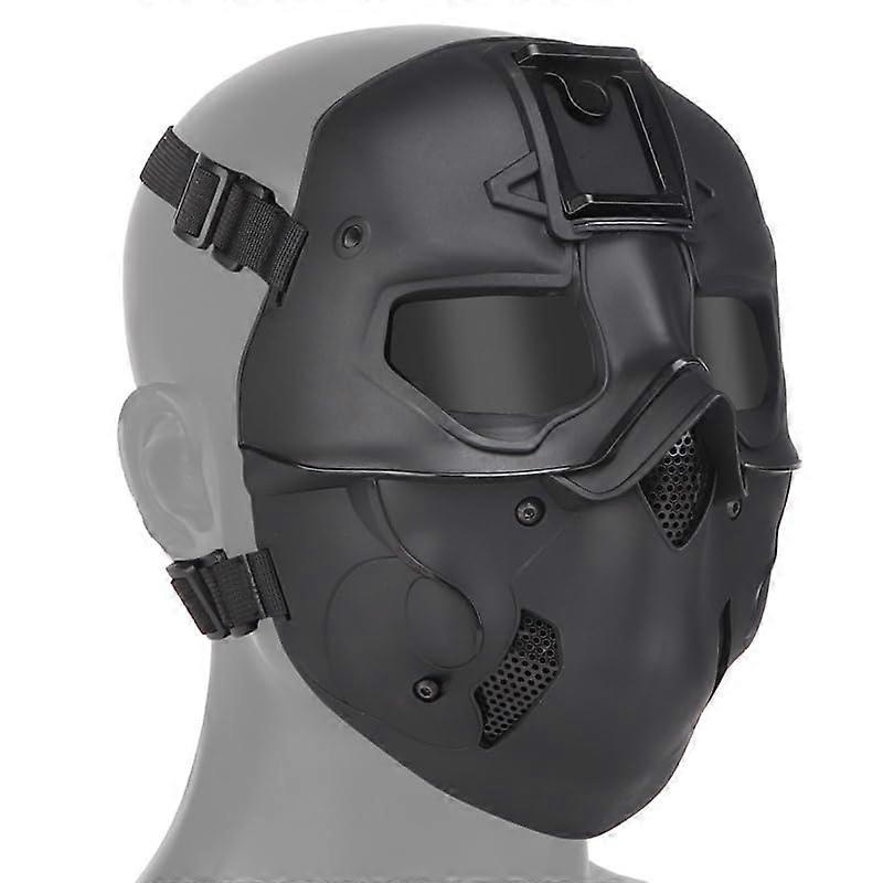 Tactical Wild Mask Hunting Full Face Mask Outdoor Protection Airsoft Camouflage Light Helmet/Black Ref: 8597