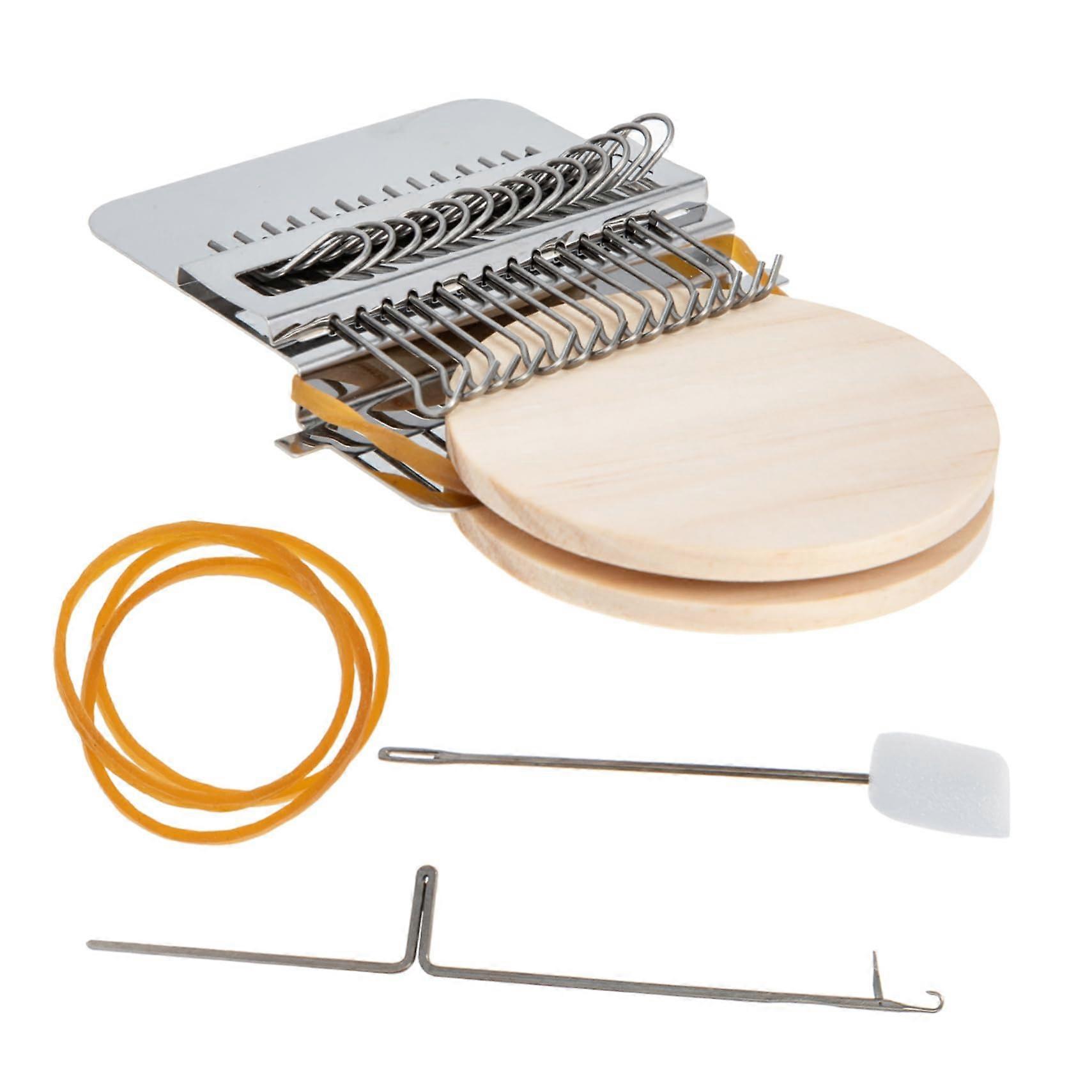 1Satz Mini loom for beginners needle weaving tool for knitting and crafting DIY clothing loom for projects and