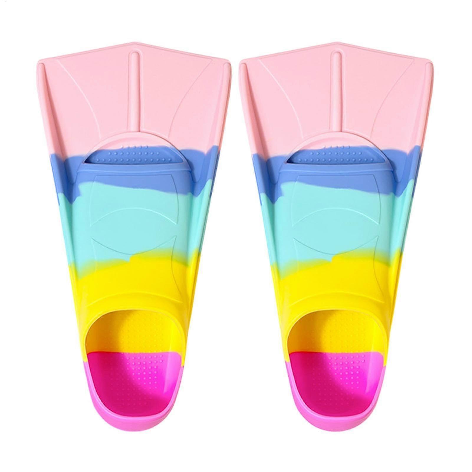 Short Fins Comfortable Short Swim Fins for Adults Comfortable Swim and Snorkel Fins Professional Travel Size Swim Fins L (Size 4143)