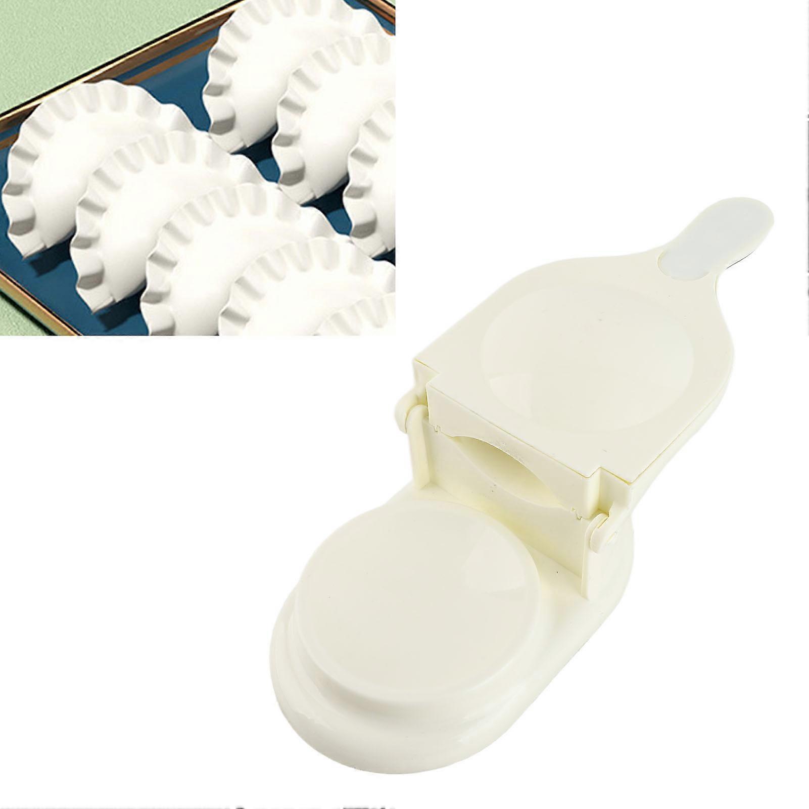 Dumpling Maker PP Manual Dumpling Skin Maker Mold Press Machine DIY Tool for Home Kitchen White 