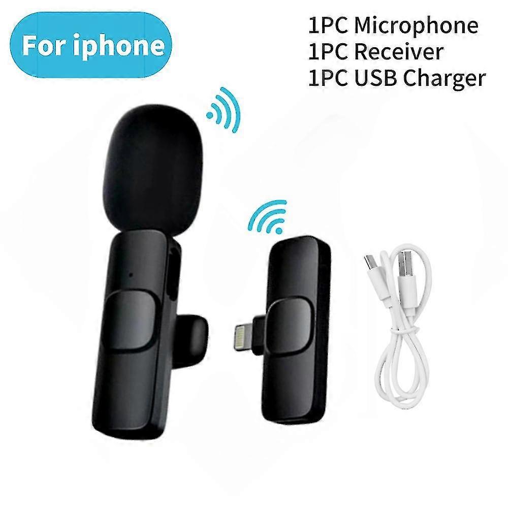 Microfono lavalier wireless 1 ricevitore audio + 2 microfoni per giochi, vlogging, live streaming, compatibile con telefono di tipo C Plug-and-Play