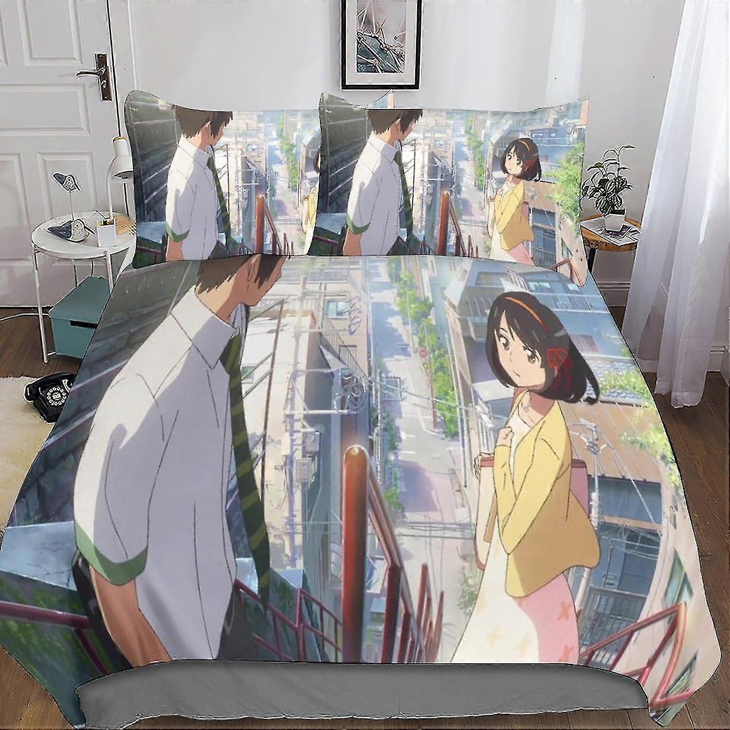 Conjunto de Cama de 3 Peças com Estampa de Edredom com Zíper para Adolescentes, Crianças e Adultos Capa de Colcha de Microfibra Macia