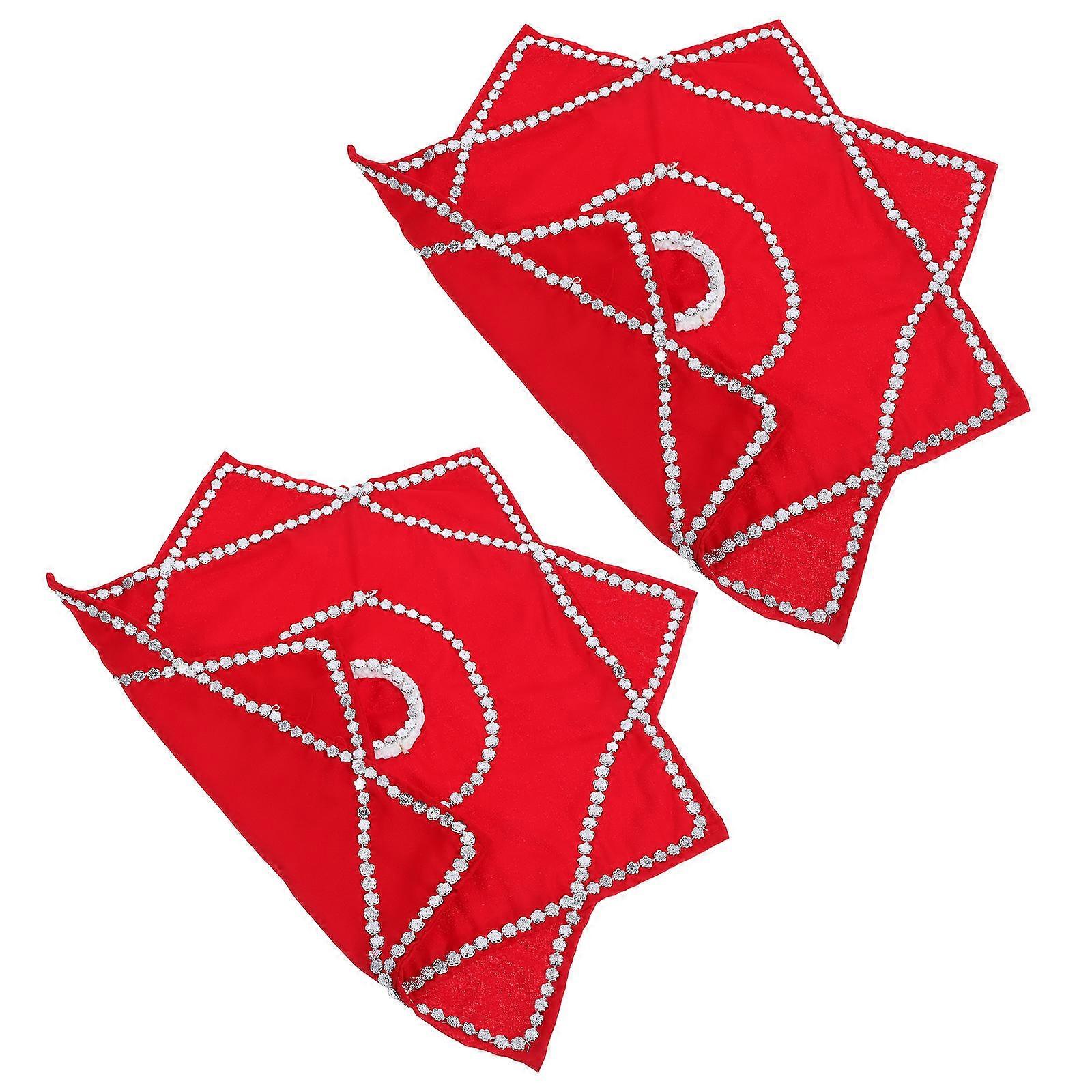 2pcs Yangko Dance Handkerchiefs Lightweight Performance Props for Party & Stage Easy to Control Rotating Handkerchief for Beginners