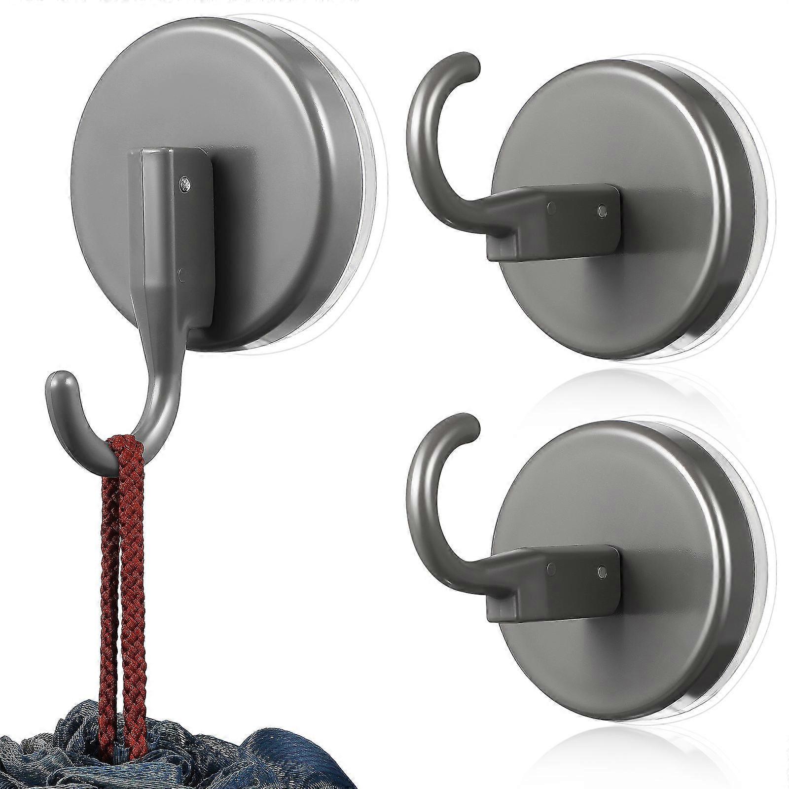 3pcs Vacuum Hooks, Removable Suction Cup Wall Hooks for Towels, Shower & Home Organization, Easy Installation, No Surface Damage for Glass & Tile