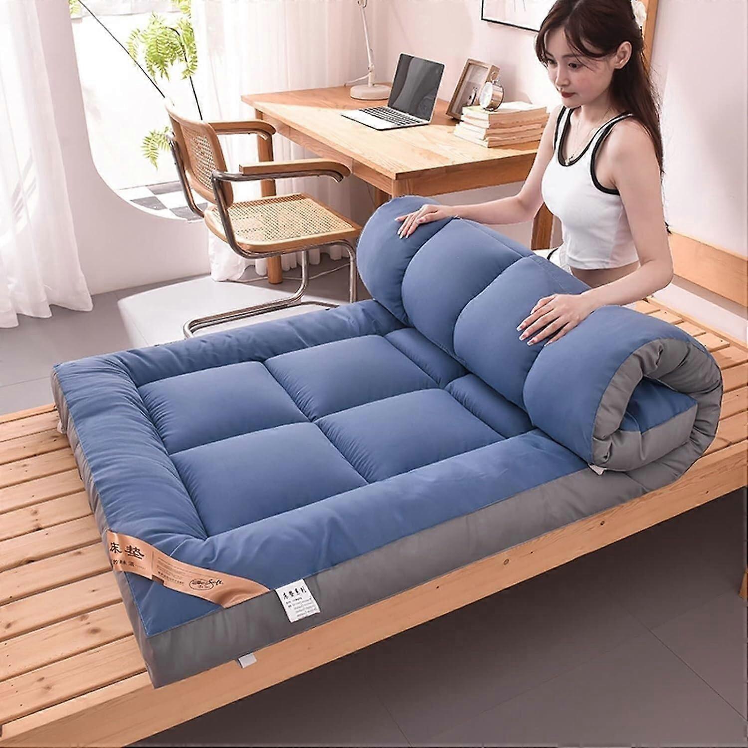 Fullsize futon floor mat, Japanese floor futon mattress, Thai mattress, rollable and foldable sleeping mat, camping mattress 150x190cm (59*75in) A