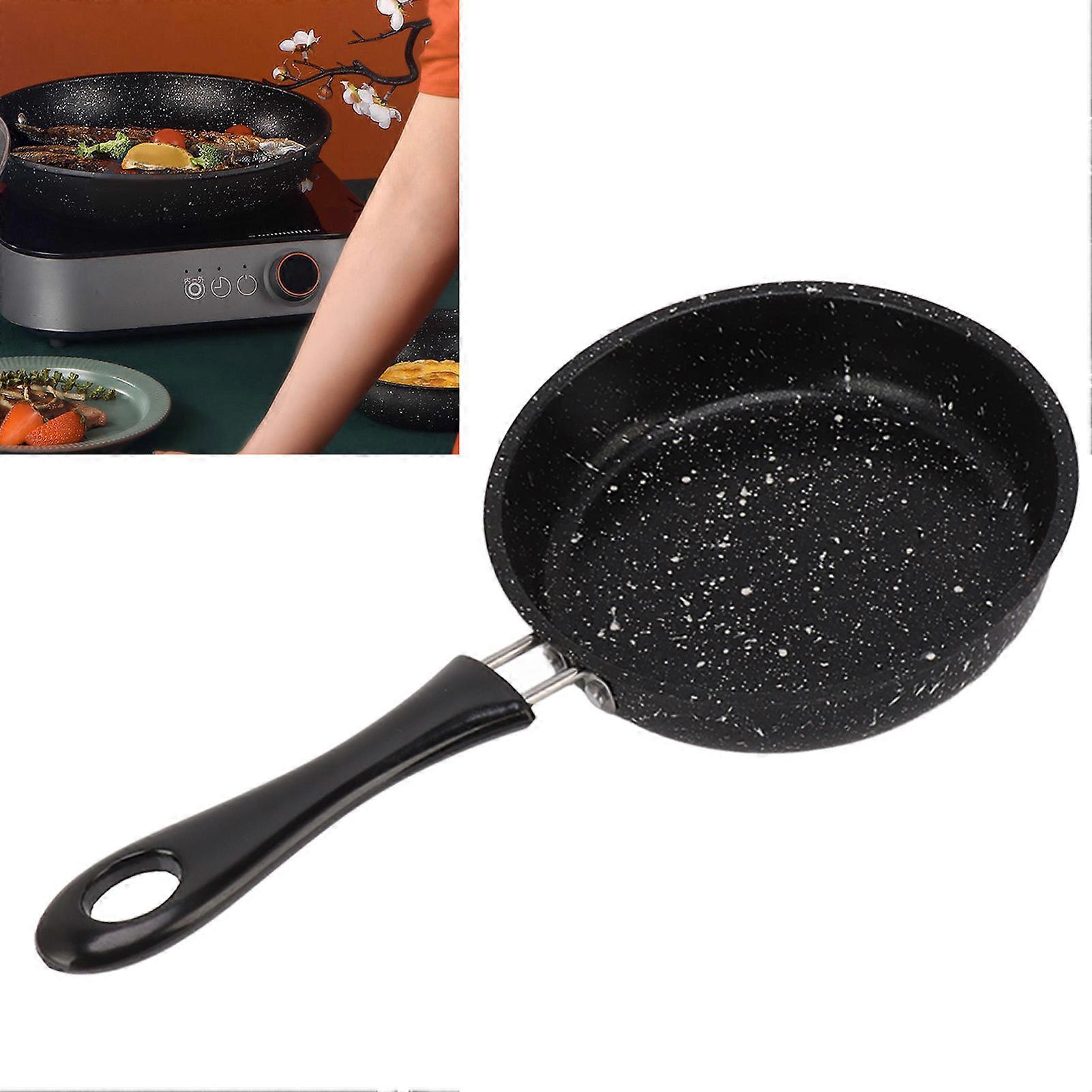 Stekepanne Rustfritt stål Ergonomisk håndtak Rask jevn ledning Antistick Kokepanne for baconbiff Løk 5.5 tommer
