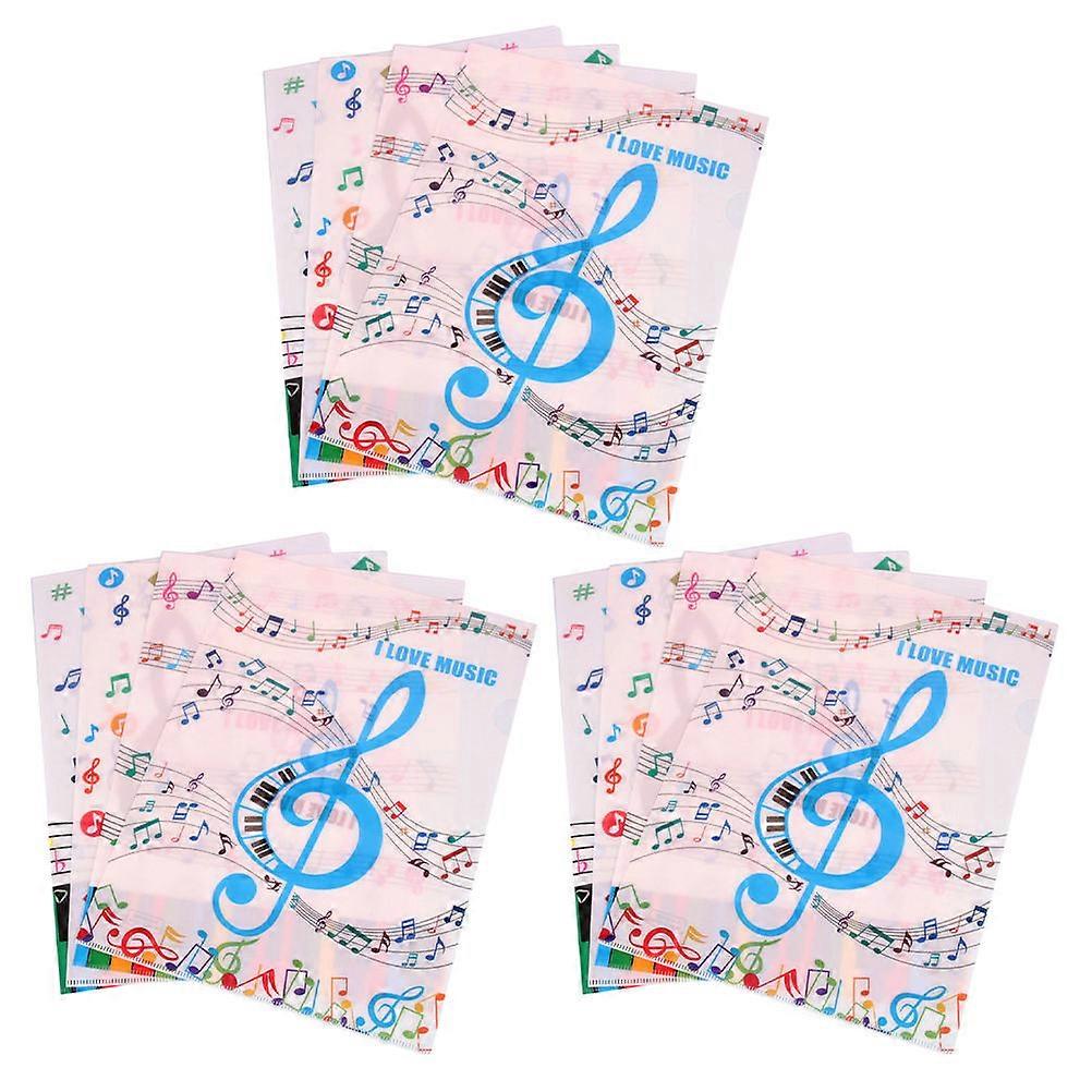 Document Organizer L-Shaped School Teacher Reusable File Protector 12Pcs