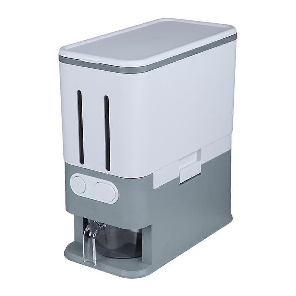 Rice Container Large Kitchen Storage Box for Storage 1Pcs Grey PP Rice Bucket