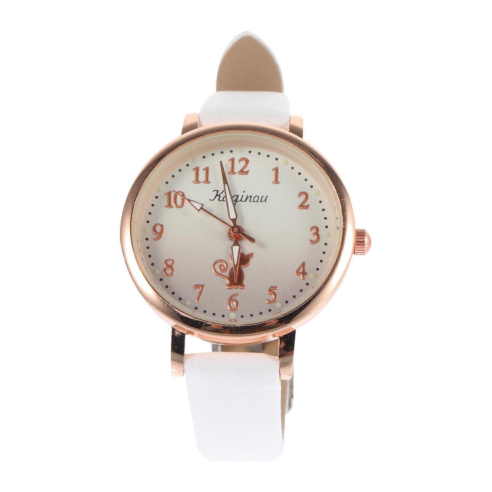 Casual Strap Watch with Luminous Pointers, Shockproof Design, Comfortable Band for Students