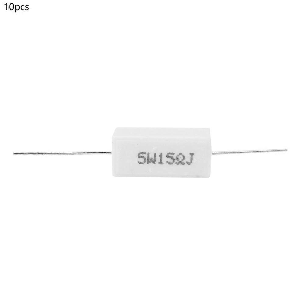 10Pcs Cement Resistor Power Resistance 5% Electronic Components 5W(15R)