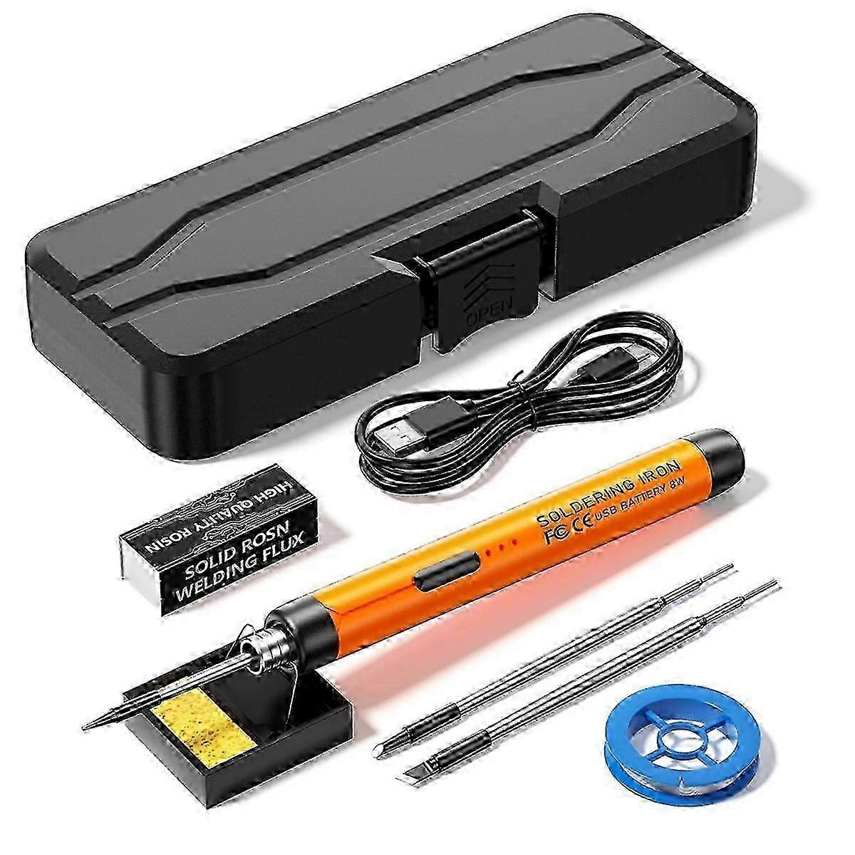USB Rechargeable Portable Soldering Iron,3 Speed Adjustable Temperature USB Electric Iron Mini Sold js