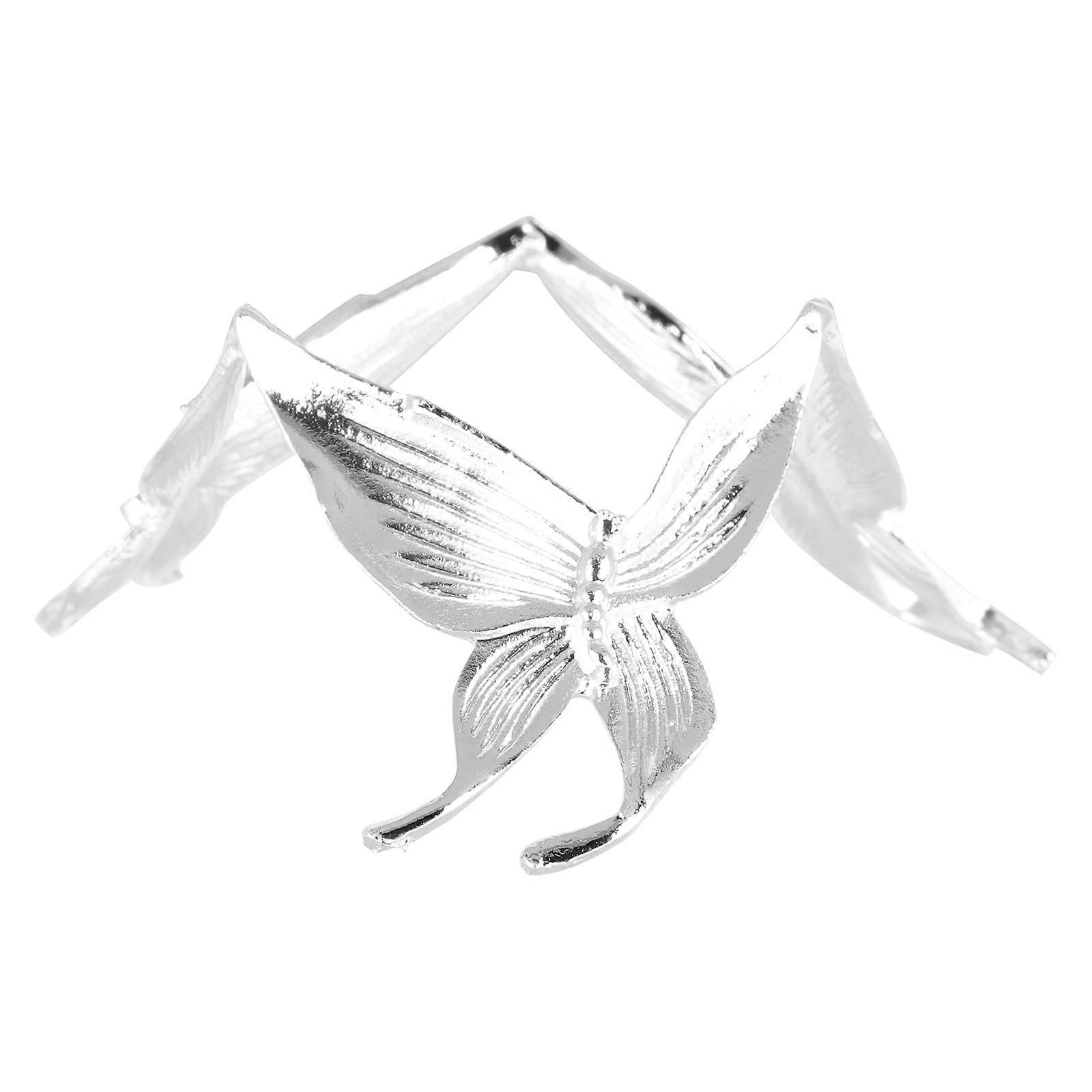 Elegant Metal Crystal Ball Holder for Decor Silver Color Craftsmanship 1PC