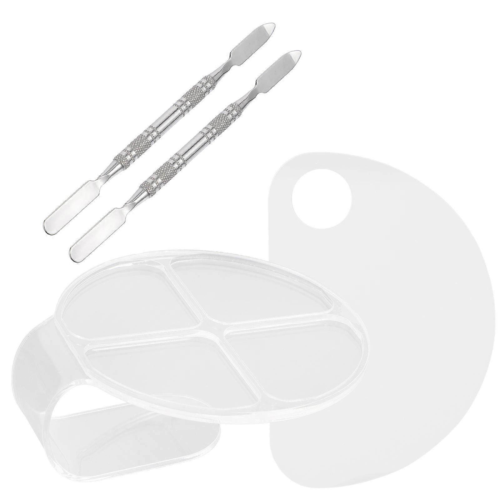 Mixing Palette For Nails Ergonomic Design Makeup Color Mixing Tray Women Blending And Contouring 2Pack