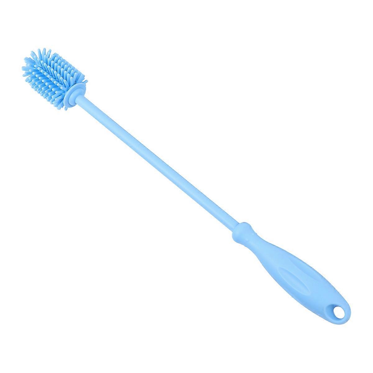 Blue Silicone Bottle Brush for Cleaning at Home Gentle on Glassware Prevents Scratches 8.5 inches