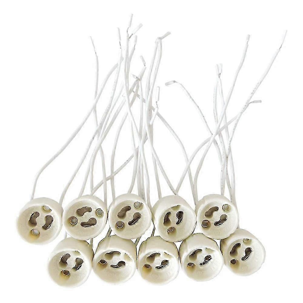 20pcs GU10 Lamp Holder, Ceramic GU10 Lamp Holder with 15cm High Quality Silicone Wire, GU10 Lamp Holder Connector