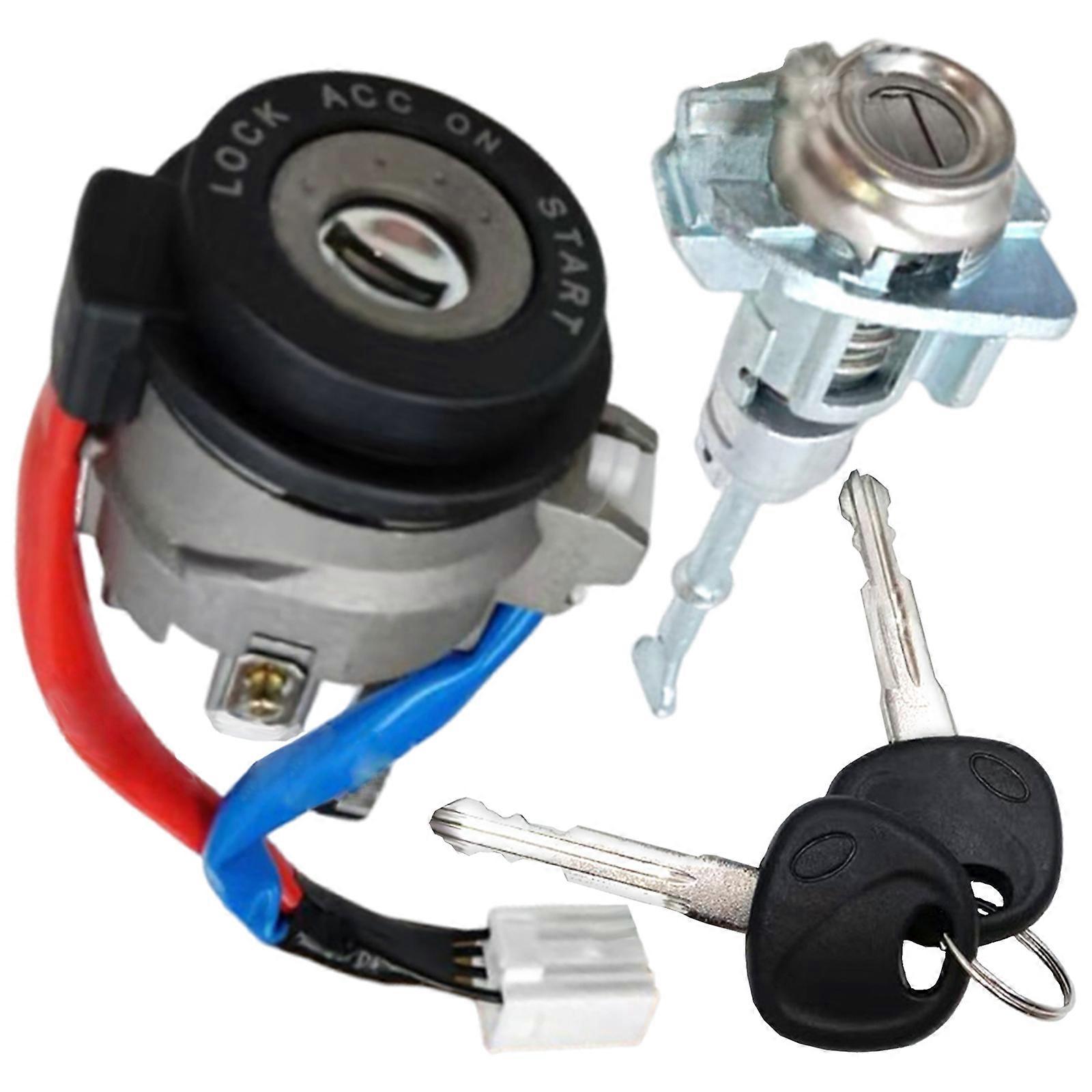 Replacement Switches Assembly with Keys 81905-F2000 81910-F0000 Switches Door Lock Cylinder for 15-20 Multicolor