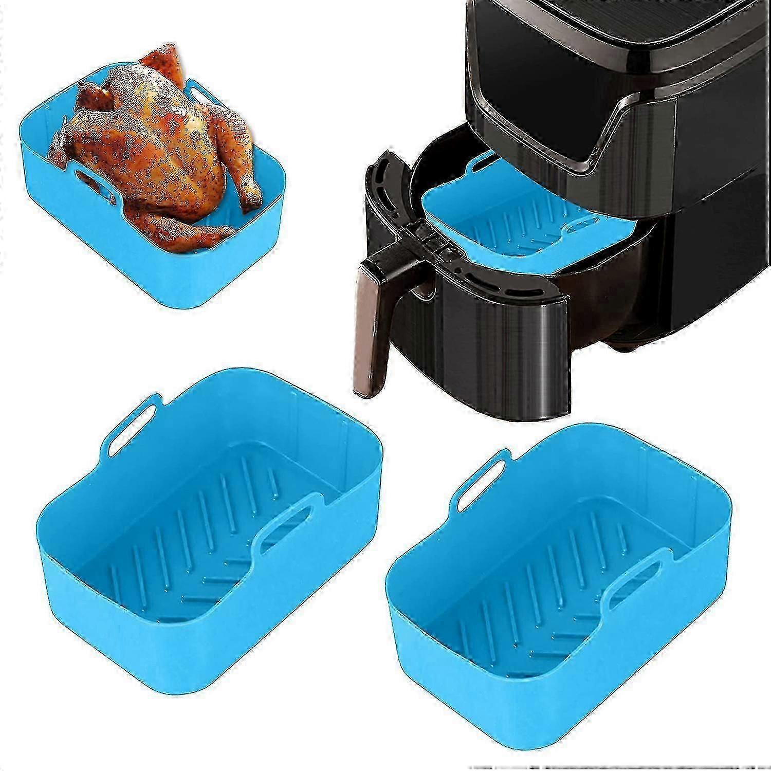 Δοχείο σιλικόνης για Ninjas Dual Air Fryer, επαναχρησιμοποιήσιμη φριτέζα αέρα σιλικόνης, διπλό καλάθι φριτέζας αέρα σιλικόνης