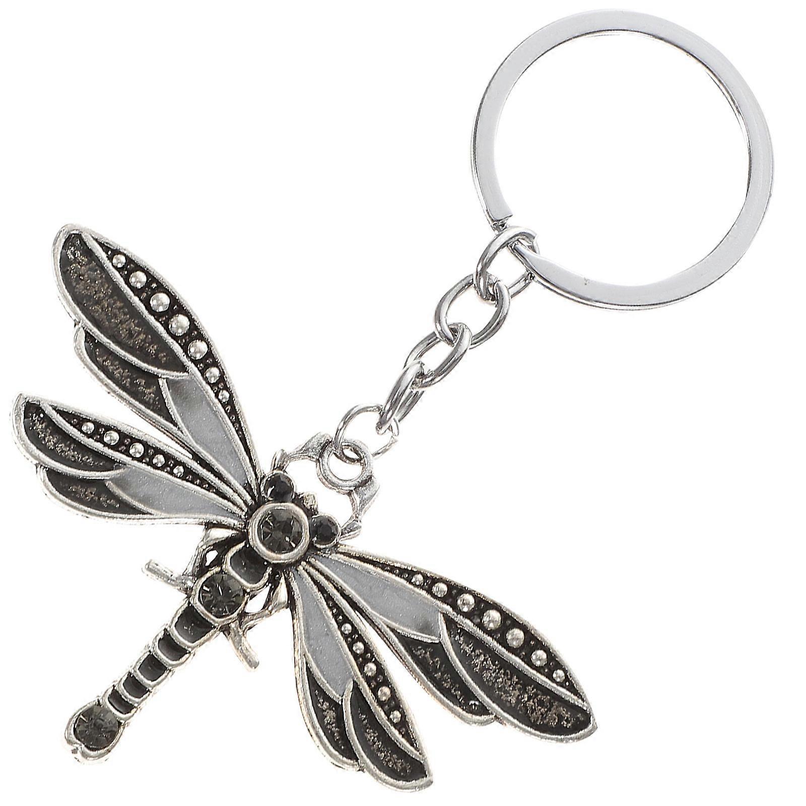 Purple Dragonfly Keychain Creative Backpack Charm Car Key Chain Women Everyday Use Zinc Alloy 1Set