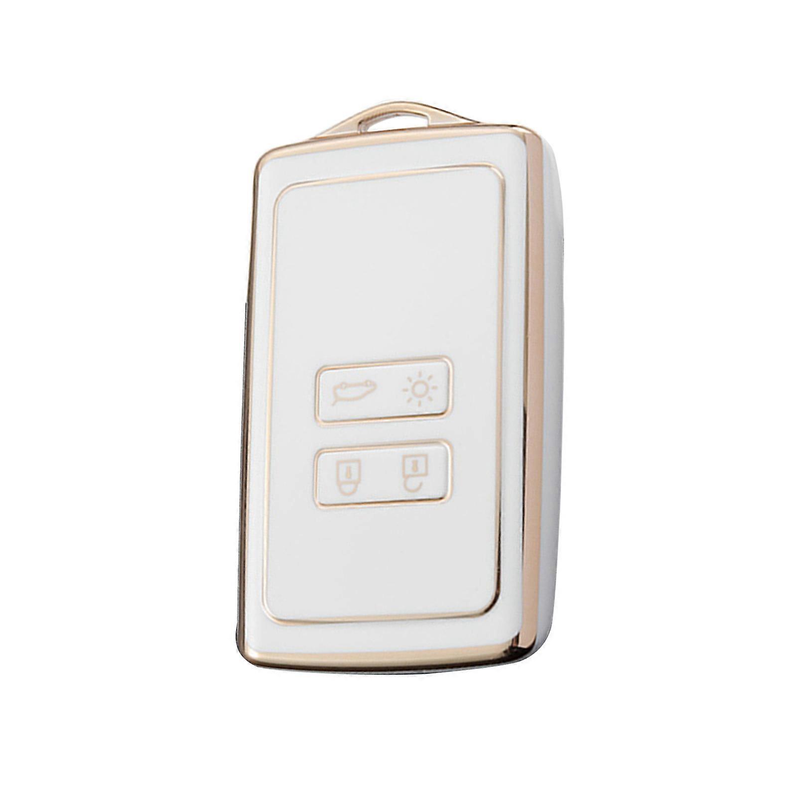 Waterproof Automotive Key Shell 4 Buttons Remote TPU Key Card Case Fob Cover Holder Modified Suitable for Espace/Tce/300 Multicolor