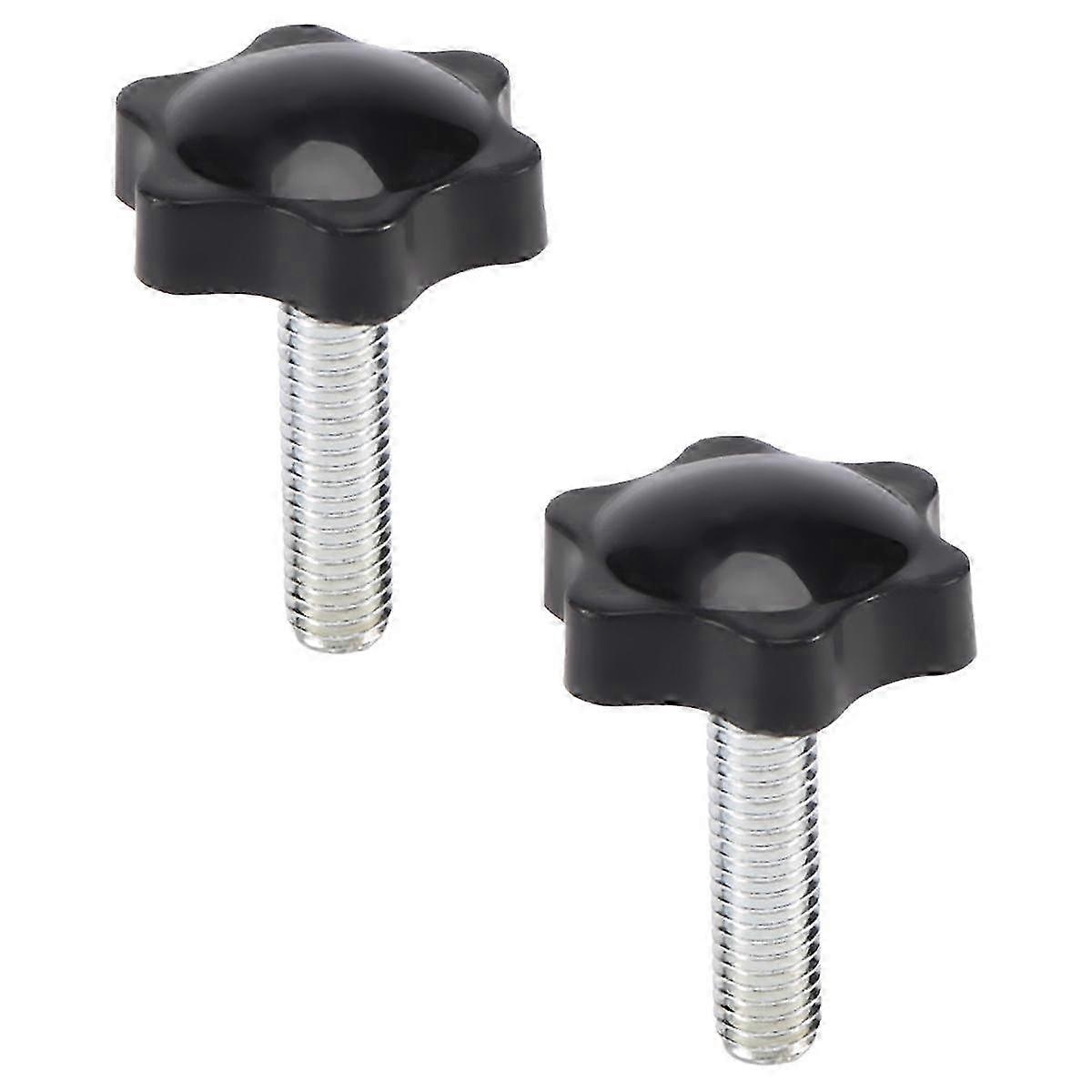two Pcs M8 x 30mm Male Thread 32mm Star Clamping Knob