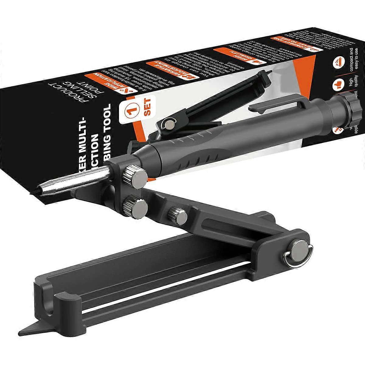 Multipurpose Drawing Tool with Deep Hole Pin and Locking Contour Gauge for Accurate Irregular Shape Copying