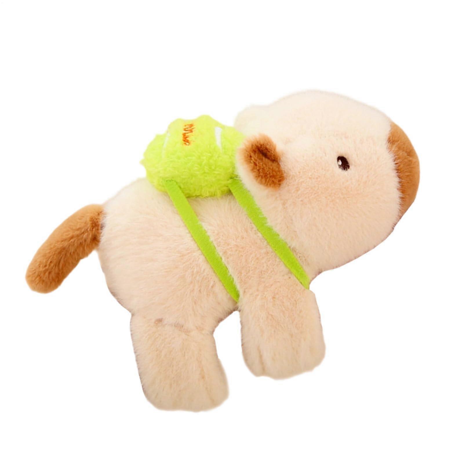 Huggy Snap Bracelets  Cuddly Capybara Plush Toy for Hugging  Soft Animal Bracelet for Kids, Teens, and Adults – Brown