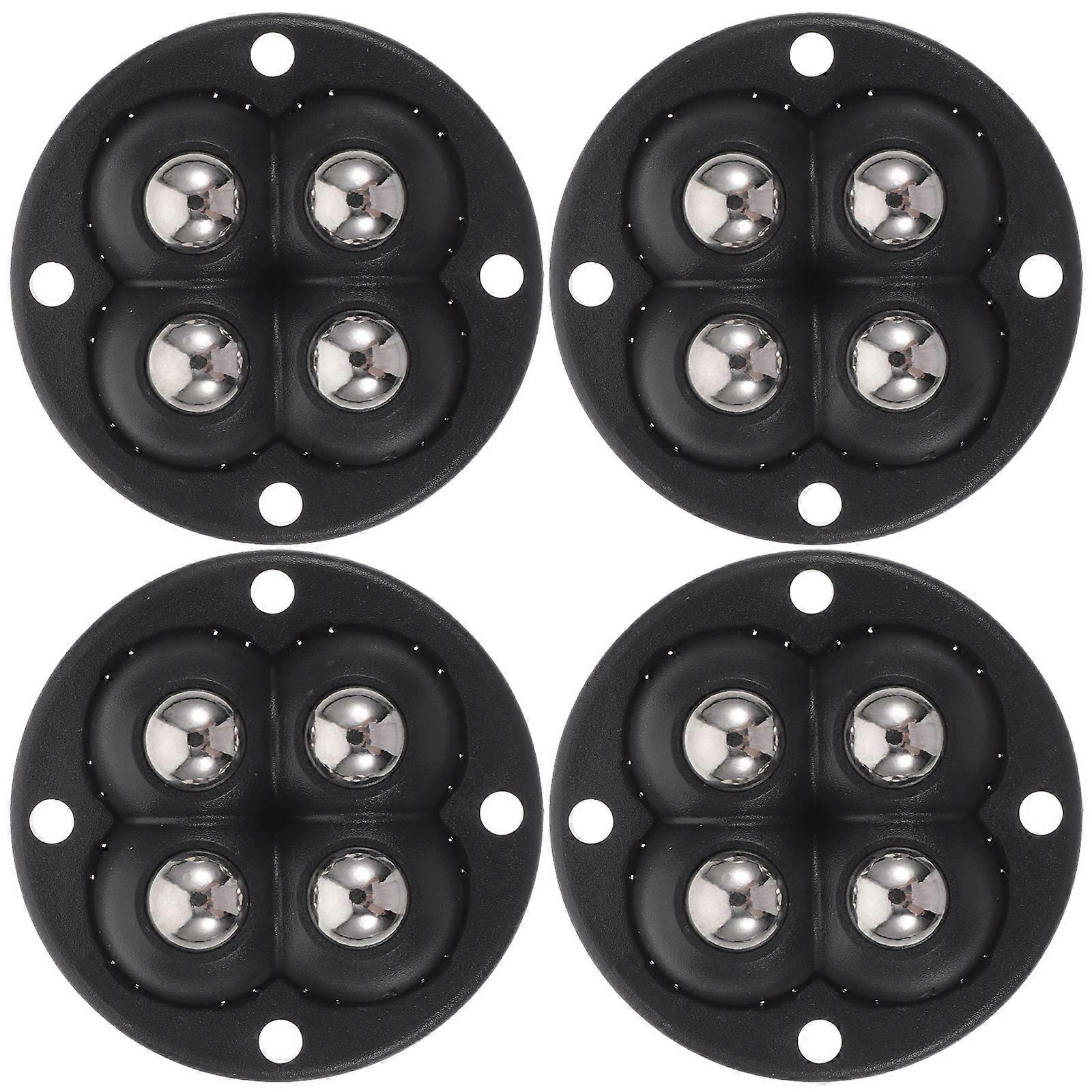 Storage Case Caster Wheel Self Adhesive 360 Degree Rotation Black 4Pcs
