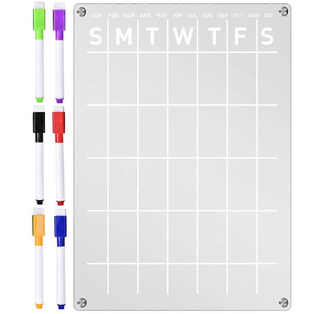 Magnetic Attachment Dry Erase Board Use 42X29.7CM Rectangular Daily Planning 1Set