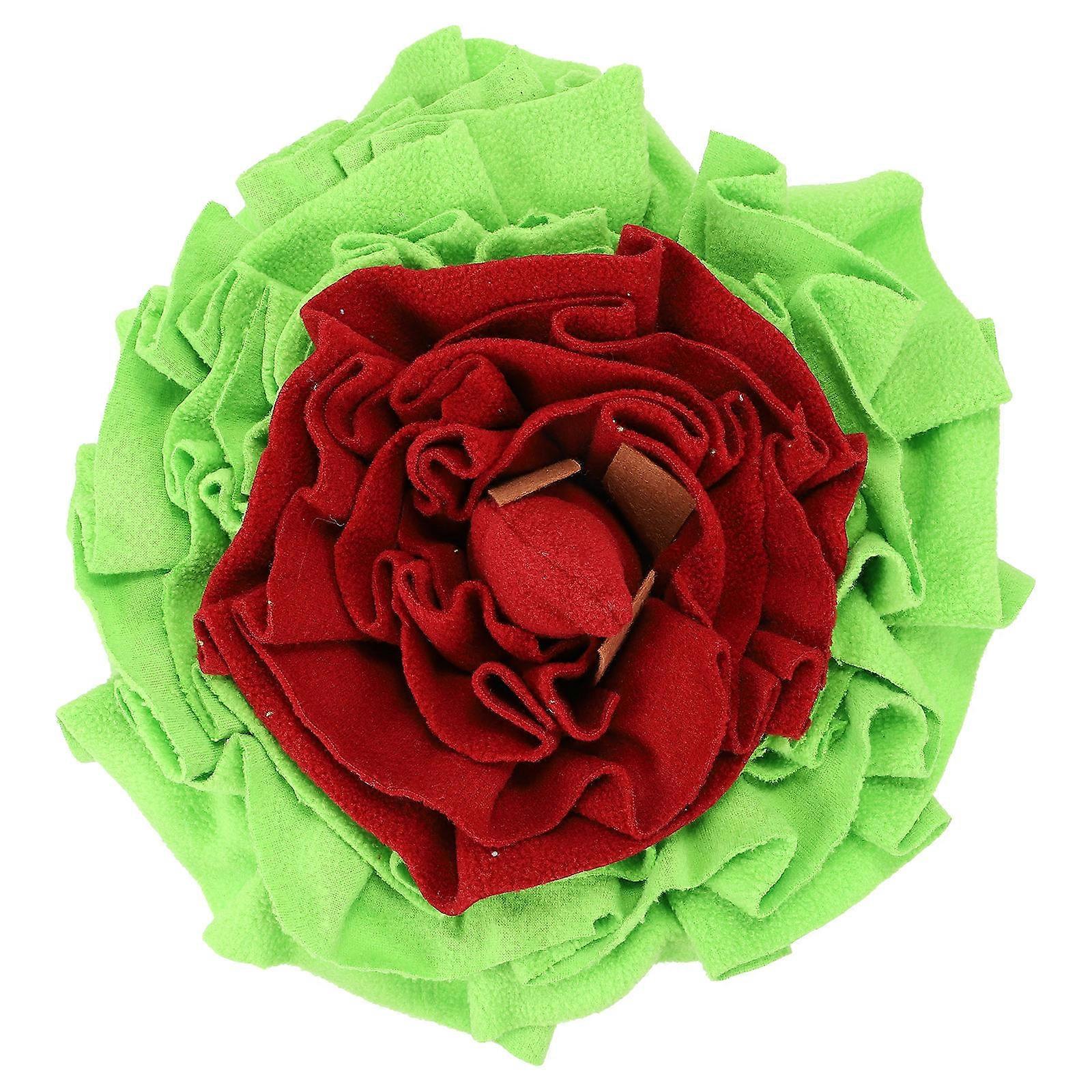 Flower Shape Snuffle Mat For Dogs Ideal For Training And Feeding Purposes Available In Red Color