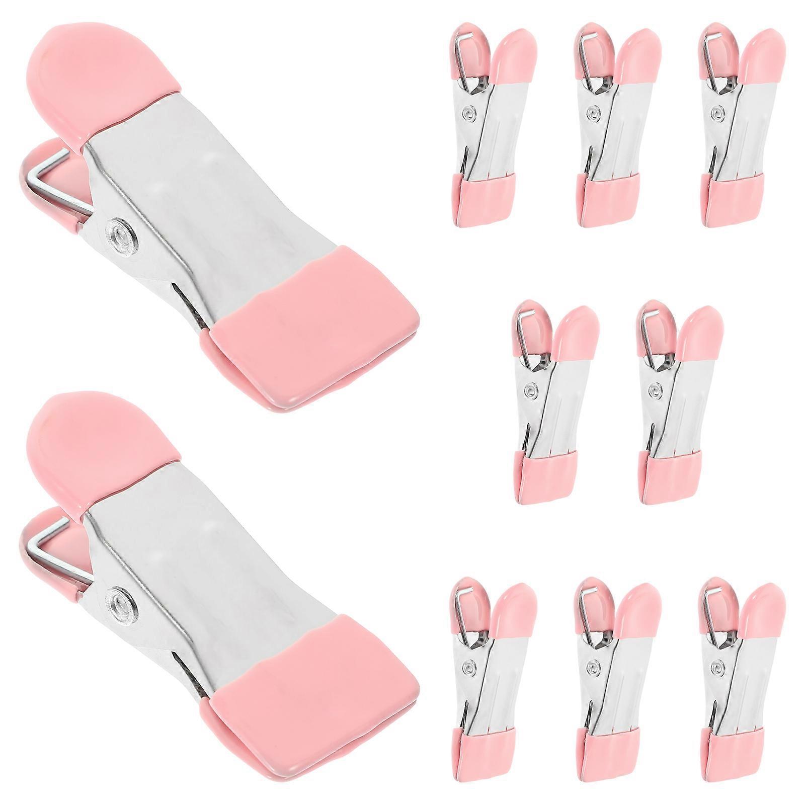 Clothespins Outdoor Multipurpose Chip Clips for Clothes 10Pcs Pink