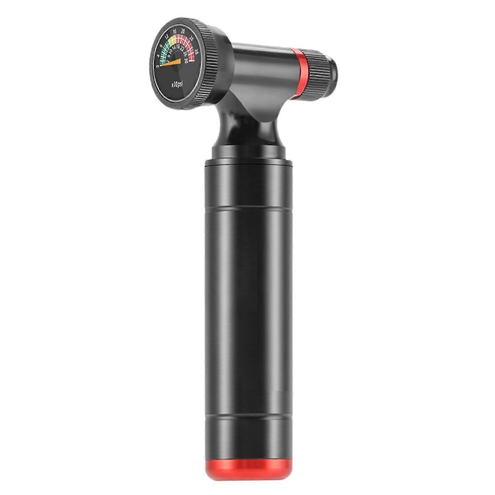 CO2 Bicycle Tire Inflator, High-Pressure Pump with Manometer, Compatible with Mountain Bikes and Road Bikes, Handheld Design