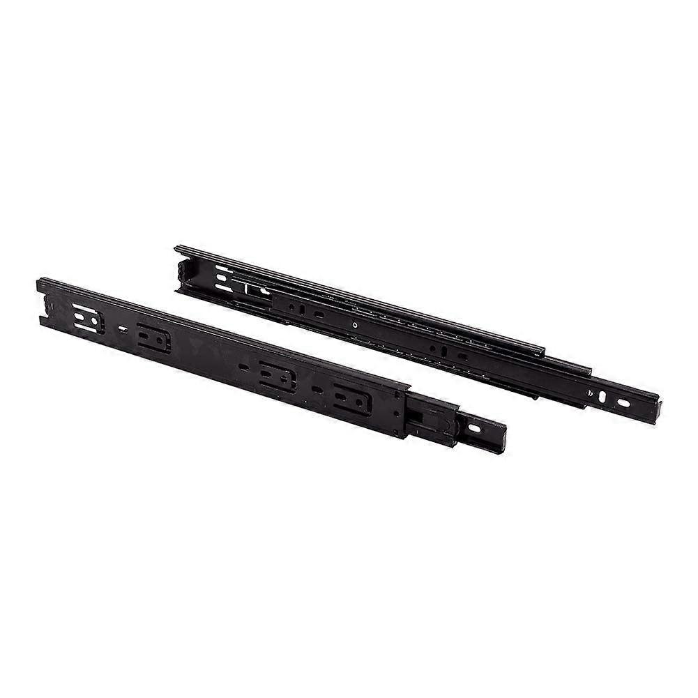 Heavy-Duty Drawer Slides, 350mm Full Extension Metal Ball Bearing Glides, 14-Inch Keyboard Slide Rails, 50kg Load Capacity, Black, 4 Pack